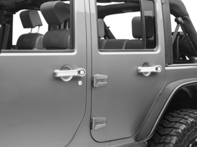 Rugged Ridge Jeep Wrangler Door Handle Covers; Chrome  (07-18 Jeep  Wrangler JK 4-Door) - Free Shipping