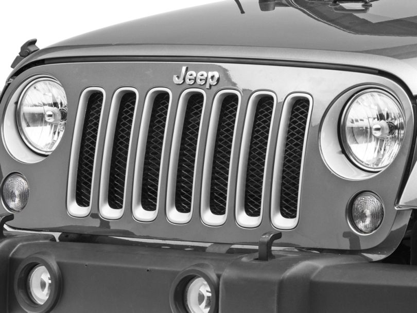 Rugged Ridge Jeep Wrangler Mesh Grille Insert - Gloss Black 11401.31 ...