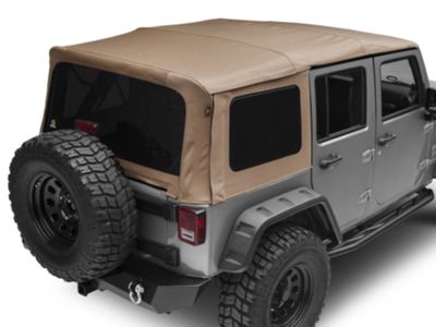 Bestop Jeep Wrangler Supertop NX Soft Top; Tan Twill 54823-71 (07-18 Jeep  Wrangler JK 4-Door) - Free Shipping