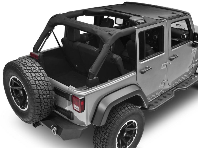 Bestop Jeep Wrangler Targa Style Sun Bikini Top - Black Diamond 52400 ...