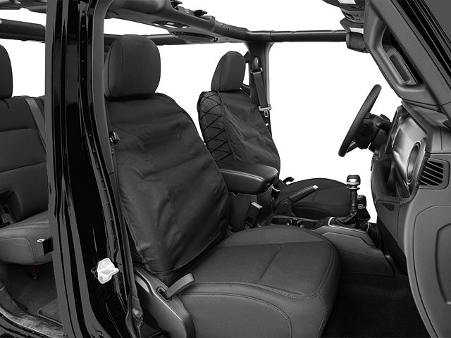Smittybilt G.E.A.R. Custom Fit Front Seat Covers; Black (Universal; Some Adaptation May Be Required)