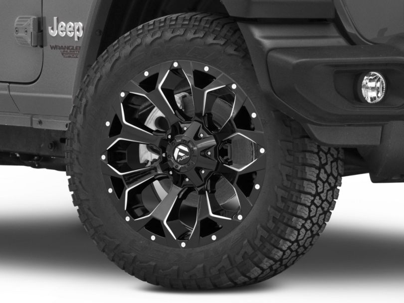 Fuel Wheels Jeep Wrangler Assault Gloss Black Milled Wheel 20x9