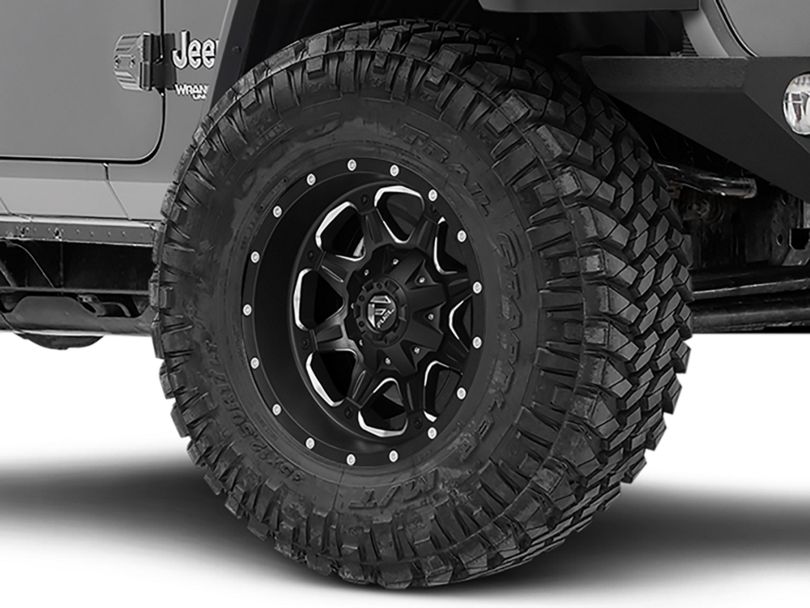 Fuel Wheels Jeep Wrangler Boost Black Milled Wheel 18x9 D53418902650 (1820 Jeep Wrangler JL)