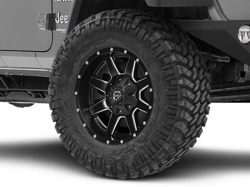 Fuel Wheels Jeep Wrangler Maverick Black Milled Wheel 20x10