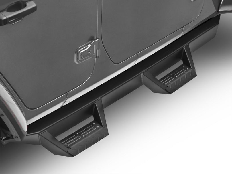 Magnum Jeep Wrangler RT Series Cab Length Side Step Bars; Black RTS74JP (1820 Jeep Wrangler JL