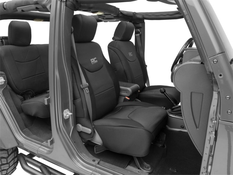 Rough Country Jeep Wrangler Neoprene Seat Covers Black J125752 (0818