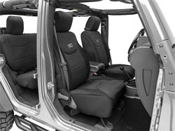 Rough Country Neoprene Seat Covers; Black (13-18 Jeep Wrangler JK 4-Door)