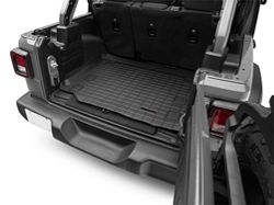 Weathertech DigitalFit Cargo Liner; Black (18-24 Jeep Wrangler JL 4-Door w/ Subwoofer & Flat Load Floor, Excluding 4xe)