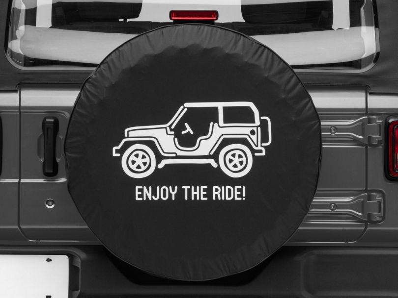 Jeep Wrangler Enjoy the Ride Spare Tire Cover (8718 Jeep Wrangler YJ