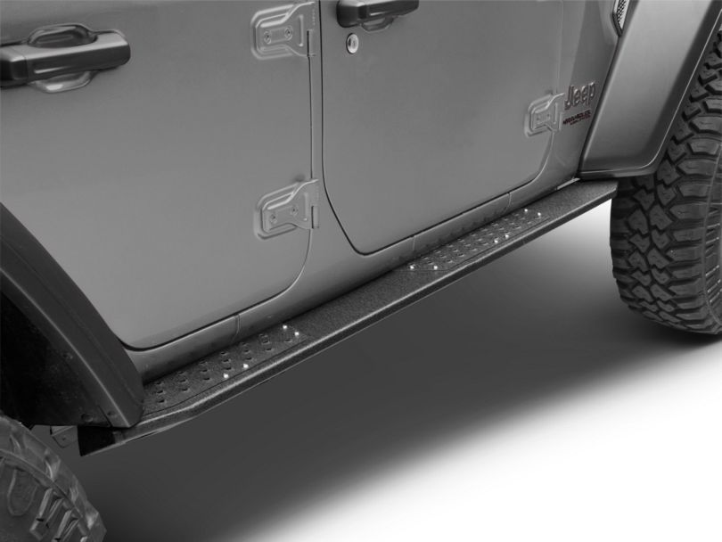 Deegan 38 Jeep Wrangler Rock Sliders w/ LED Rock Lights J130666-JL (18