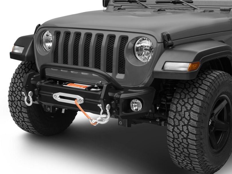 Rugged Ridge Jeep Wrangler Arcus Front Bumper w/ Overrider Bar 11549.05 ...