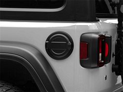 RedRock Fuel Filler Door Cover; Matte Black (18-24 Jeep Wrangler JL)