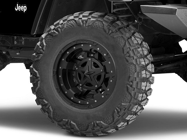 XD Rockstar III Matte Black Wheel; 17x9 (97-06 Jeep Wrangler TJ)