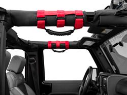 Rugged Ridge Ultimate Grab Bar Handles; Red (Universal; Some Adaptation May Be Required)