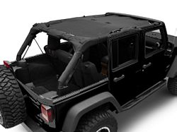 TruShield Mesh Shade Top; Black (07-18 Jeep Wrangler JK 4-Door)