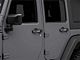 RedRock Old Glory Door Handle Inserts; Black and White (07-18 Jeep Wrangler JK 4-Door)