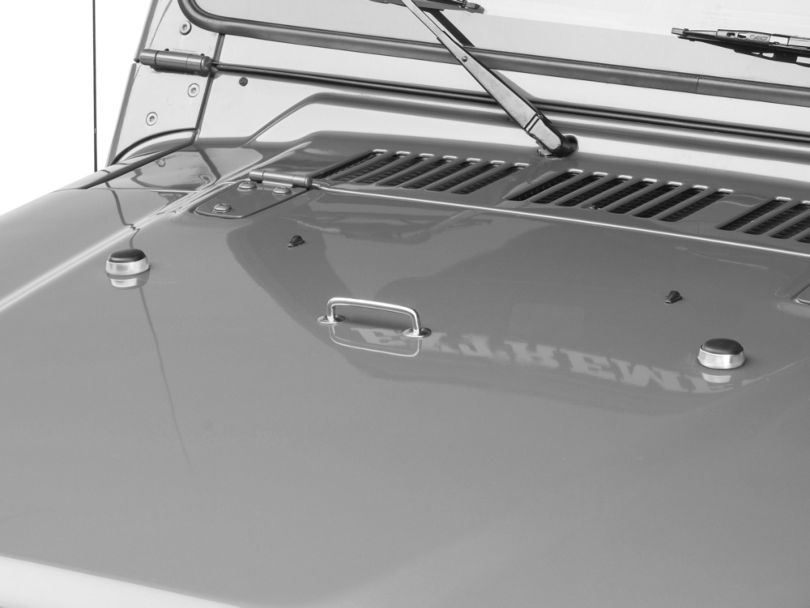 Rugged Ridge Jeep Wrangler Satin Stainless Steel Windshield Tie Down