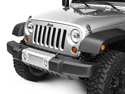 Rugged Ridge Front Bumper Applique; Silver (07-18 Jeep Wrangler JK)