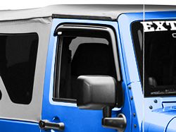 Rugged Ridge Window Rain Deflectors; Smoked (07-18 Jeep Wrangler JK 2-Door)