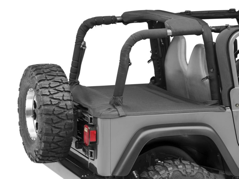 Smittybilt Jeep Wrangler Tonneau Cover - Black Denim 761015 (97-06 Jeep ...