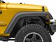Jeep Licensed by RedRock Aluminum Inner Fender Liners with Jeep Logo; Front; Textured Black (07-18 Jeep Wrangler JK)