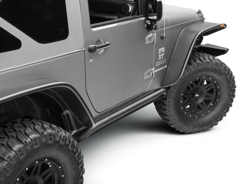 Smittybilt Jeep Wrangler XRC Rock Sliders Black Textured 76890 (0718 Jeep Wrangler JK 2 Door)
