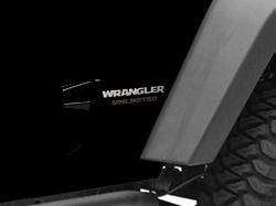 Jeep Licensed by RedRock Wrangler Side Logo; Silver (87-18 Jeep Wrangler YJ, TJ & JK)