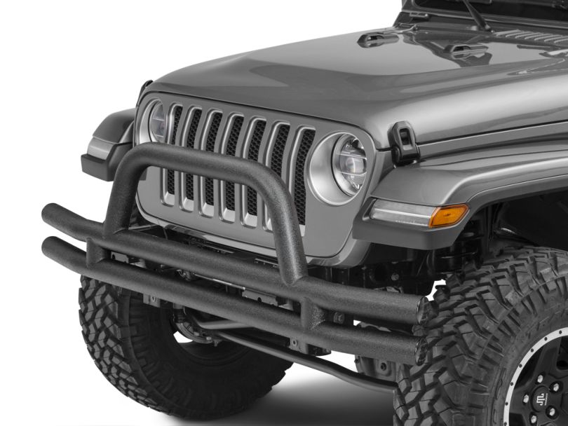 Smittybilt Jeep Wrangler 3 in. Front Tubular Bumper w/ Hoop - Textured