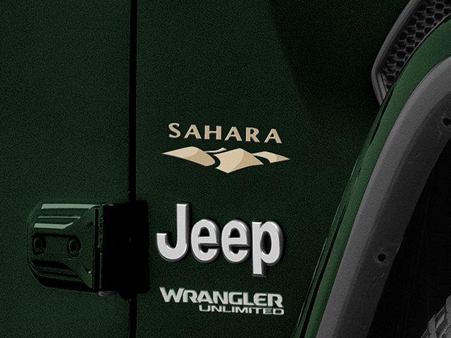 Jeep Licensed by RedRock Sahara Logo; Light (87-18 Jeep Wrangler YJ, TJ & JK)