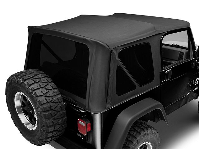 Factory Replacement Soft Top with Tinted Windows; Black Denim (97-06 Jeep Wrangler TJ w/ Full Steel Doors, Excluding Unlimited)