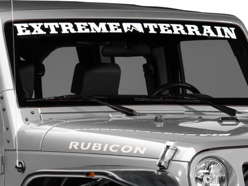 Jeep Wrangler ExtremeTerrain Windshield Banner - White (87-20 Jeep ...