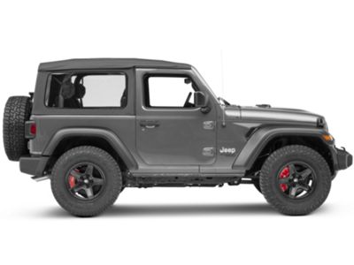 MGP Jeep Wrangler Red Caliper Covers with Jeep Logo; Front and Rear  J40064-JL (18-23 Jeep Wrangler JL) - Free Shipping