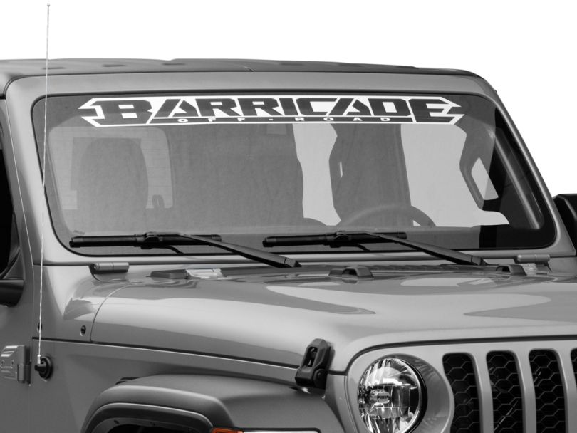 SEC10 Jeep Gladiator Windshield Decal; Silver JG1544 (2020 Jeep
