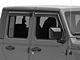 RedRock Tape-On Window Deflectors; Front and Rear; Smoked (20-24 Jeep Gladiator JT)