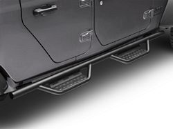 N-Fab Cab Length RS Nerf Side Step Bars; Textured Black (20-24 Jeep Gladiator JT)