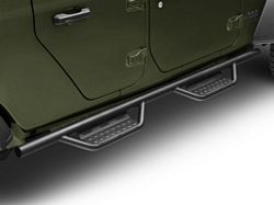 N-Fab Cab Length RS Nerf Side Step Bars; Textured Black (20-24 Jeep Gladiator JT)