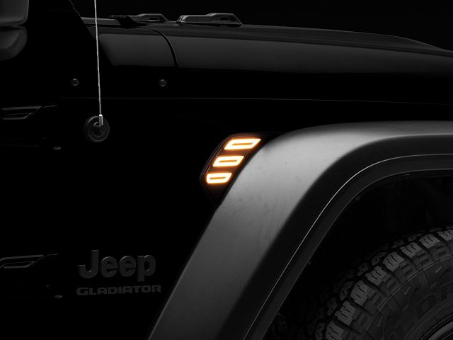 Raxiom Axial Series LED Fender Lights with Turn Signal Function (20-24 Jeep Gladiator JT)