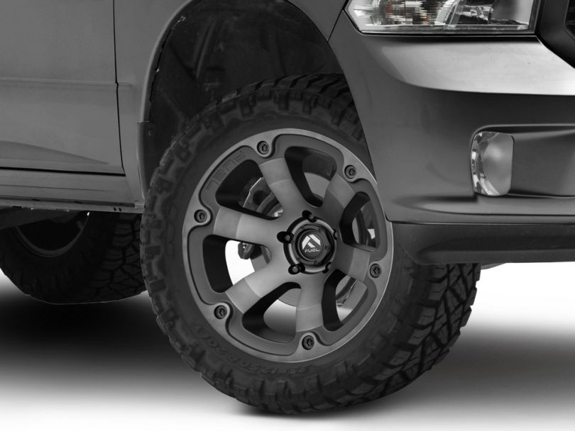 Fuel Wheels RAM Beast Matte Black Machined w/ Dark Tint 5Lug Wheel