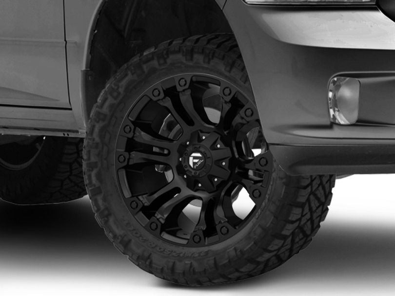 Fuel Wheels RAM Vector Matte Black 5Lug Wheel 20x9; 1mm Offset D57920908550 (0918 RAM 1500)