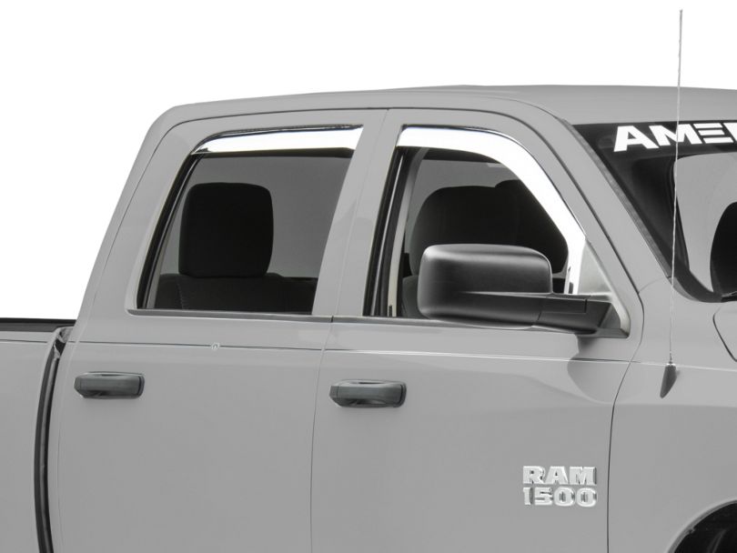 RAM 1500 Element Chrome Window Visors - Channel Mount - Front & Rear ...