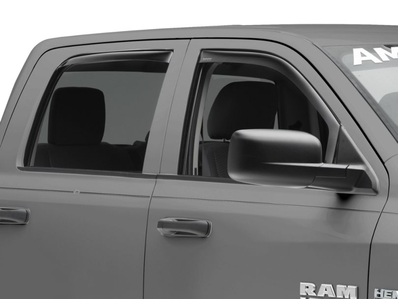 Weathertech RAM Front & Rear Side Window Deflectors - Dark Smoke ...