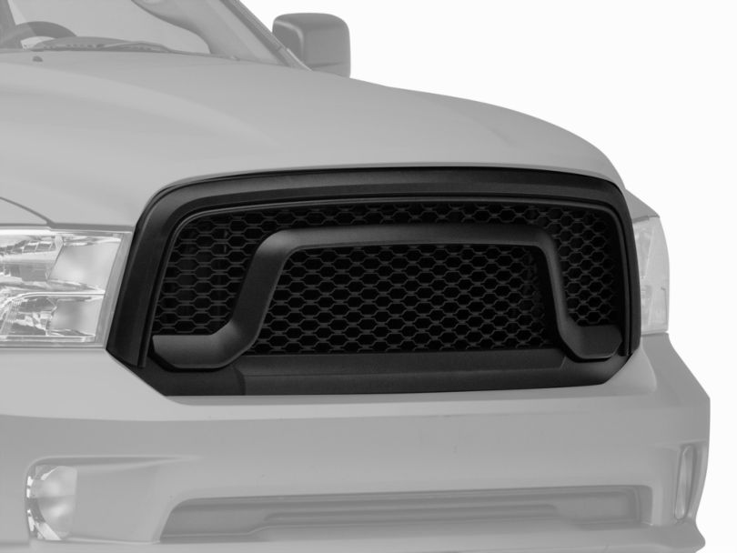 RAM 1500 Rebel Style Upper Grille Replacement Matte Black (1318 RAM
