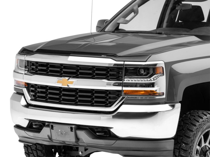 Weathertech Silverado Low Profile Hood Protector Dark Smoke 55109 (1618 Silverado 1500)