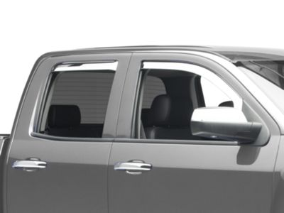 thumbnail image 2 of Putco Element Chrome Window Visors For 2017-2022 Ford F250 F350 F450 Crew Cab - 4-Piece Set - 480065a 2 of 4
