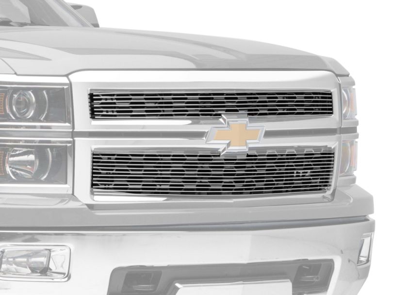 T-rex Silverado Billet Series Upper Overlay Grilles - Polished S103944 