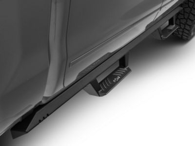 N-Fab Silverado 1500 Wheel 2 Wheel Nerf Side Step Bars; Gloss Black