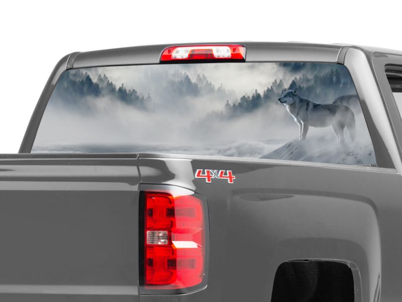 SEC10 Silverado 1500 Perforated Wolf Rear Window Decal S112227 (99-20 ...