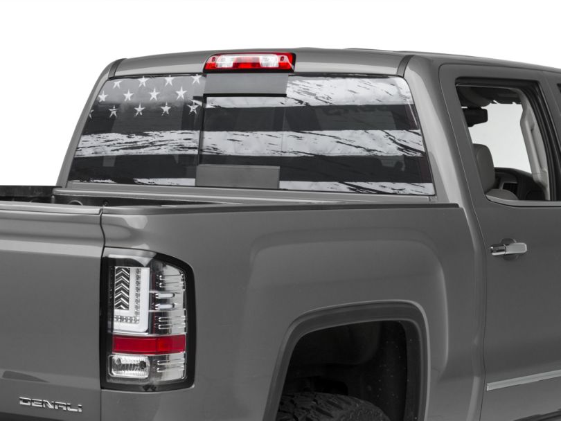 SEC10 Sierra 1500 Perforated Distressed Flag Rear Window Decal S502953 ...