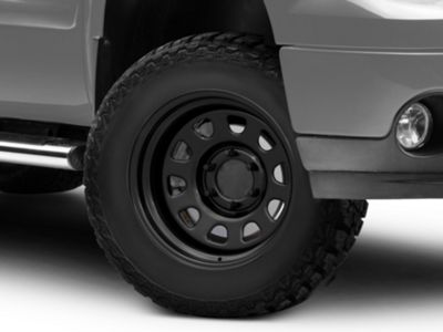 Rough Country Steel Gloss Black 6-Lug Wheel; 17x9; -12mm Offset (07-13 Sierra 1500)