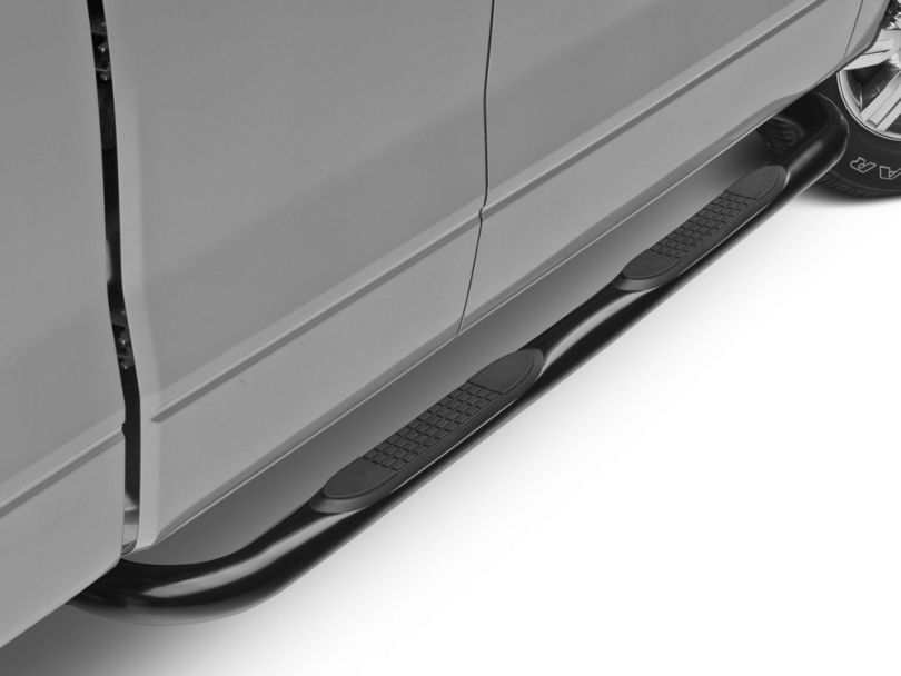 Barricade F-150 3 in. Round Curved Side Step Bars - Gloss Black T102822 ...